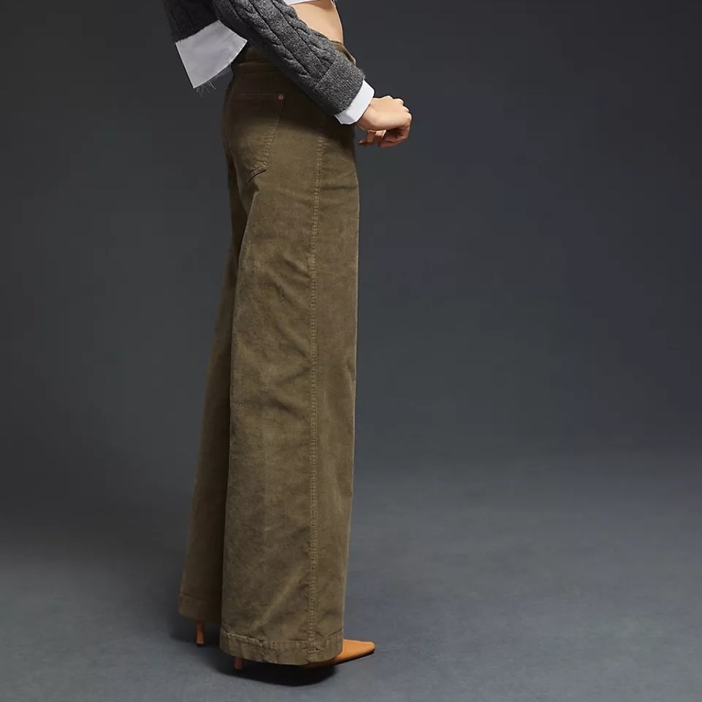 NWT Anthropologie Pilcro The Gwen Wide-Leg Corduroy Pants Size 26P - Picture 5 of 6